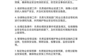 小区物业保安管理制度