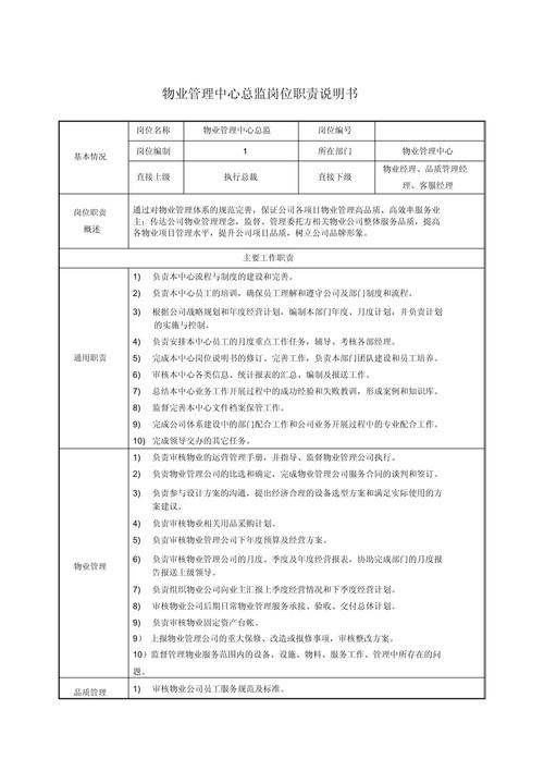 物业培训主管岗位职责有哪些？-第1张图片-德高鼎泰便民中心
